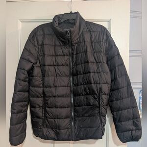 Guess Collarless Women's Black Puffer Jacket Coat Size Medium